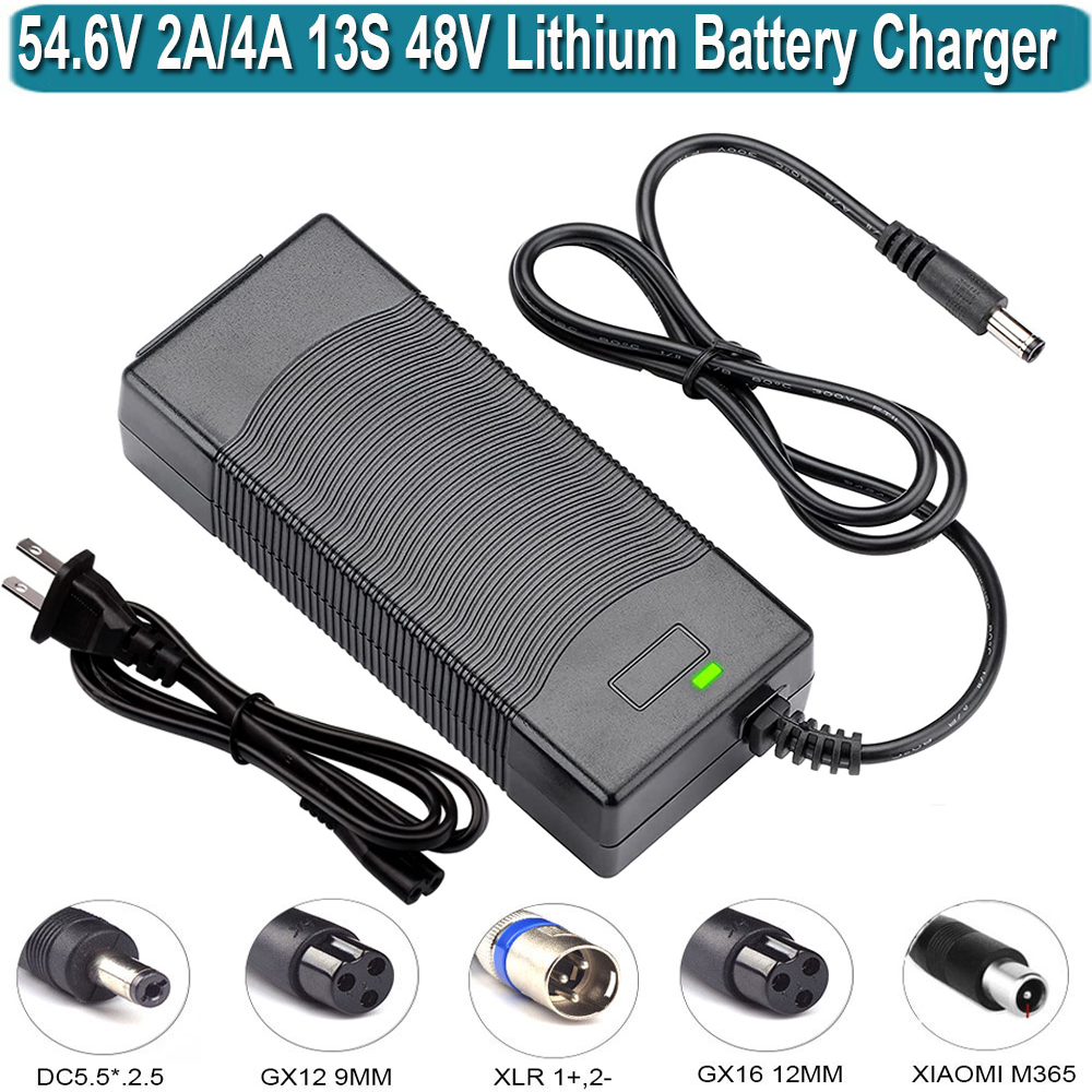 Electric Scooter Charger - 54.6V Battery Charger for 48V 2A