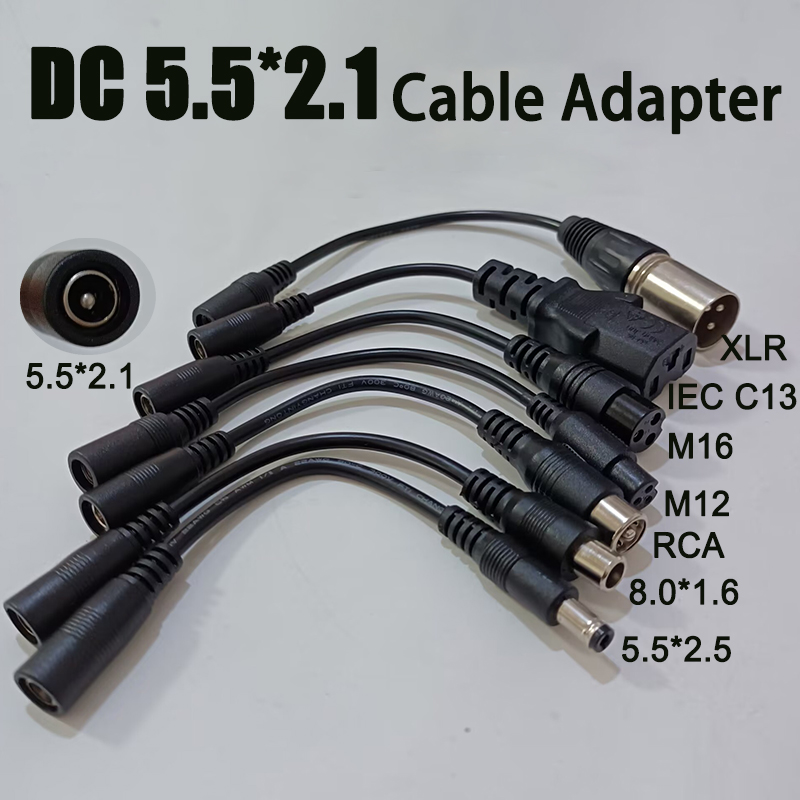 Electric Scooter Charger - DC 5.5X2.1 To M12 M16 3Pin