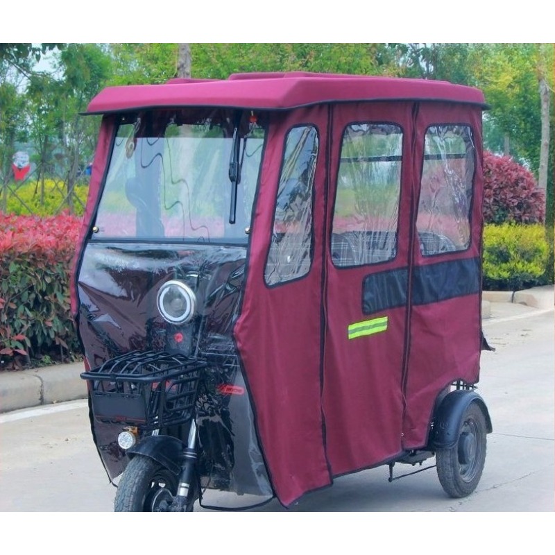 Electric Scooter Rain Cover - Closed Tarpaulin Motorcycle Electric Tricycle Curtain