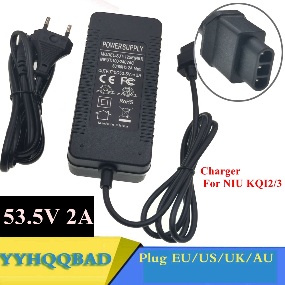 Electric Scooter Charger - 53.5V 2A Battery Charger for NIU