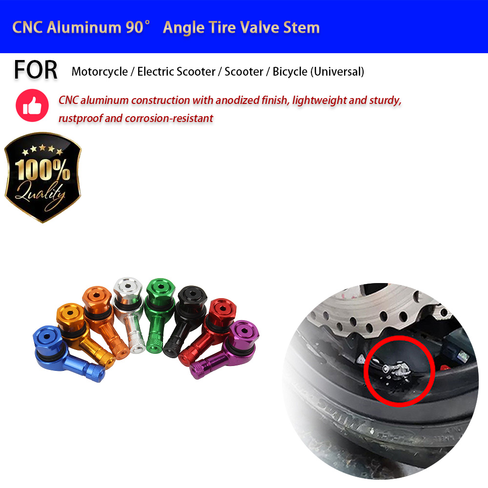 Scooter Tire - For Motorcycle Scooter CNC Aluminum 90°