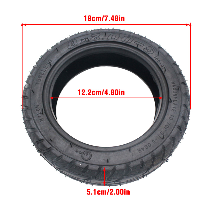 8-inch 8x2.00-5 vacuum tire su - Electric Scooter Adults review and price
